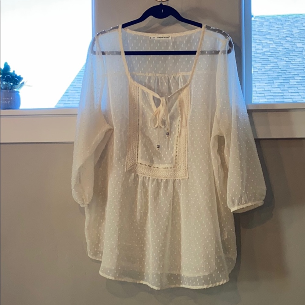 2XL white/cream top